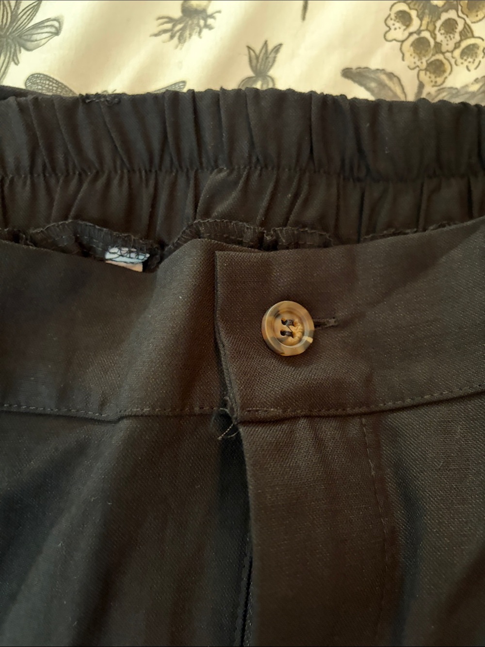 Black Wide Leg Women's Pants - Picture 2 of 4